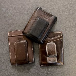 Fossil & Relic 100% Leather Men’s Wallets